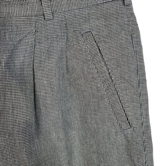 Dockers Herringbone Pants Brown Gray 34x32 Cuffs Zip Pleat VTG 90s Cotton USA - Picture 3 of 8